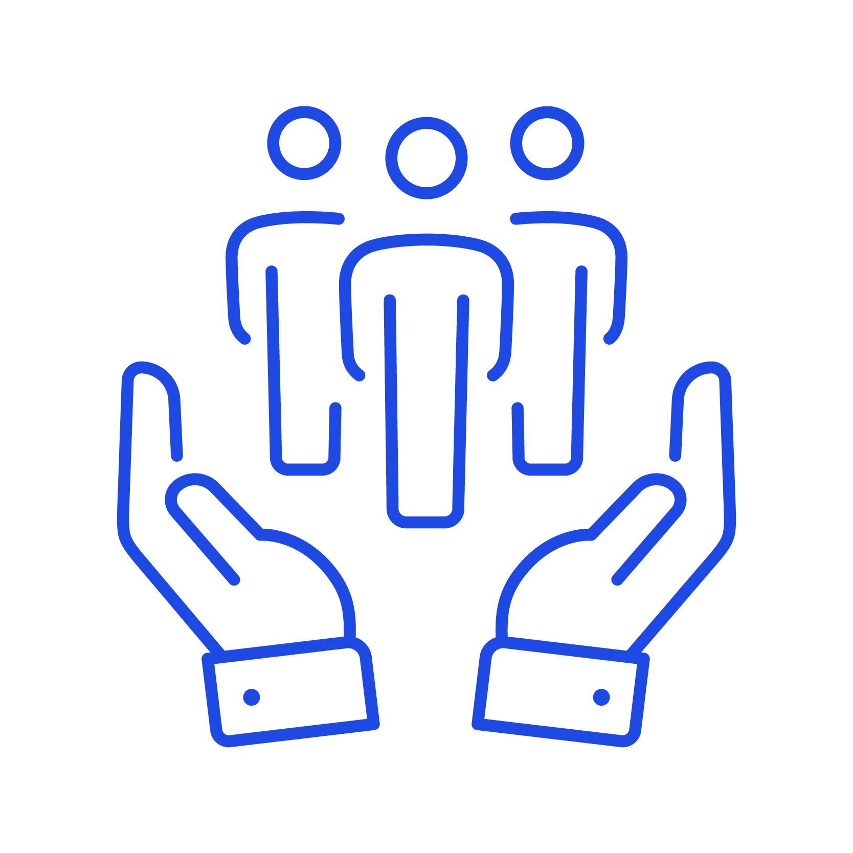 circle of people in hands